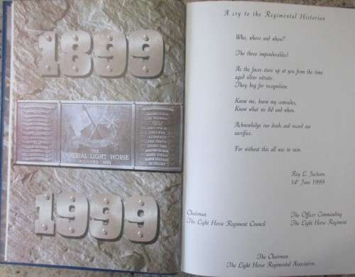 Under the Crossed Flags a Pictorial History of the Imperial Light Horse and the Light Horse Regiment