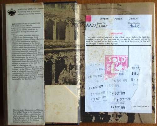 Reminscences of Johannesburg and London