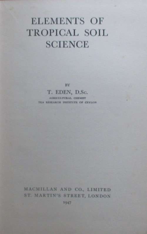 Elements of Tropical Soil Science