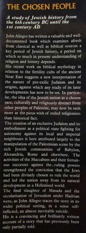 The Chosen People: a Study of Jewish History from the Time of the Exile Until the Revolt of Bar Koch