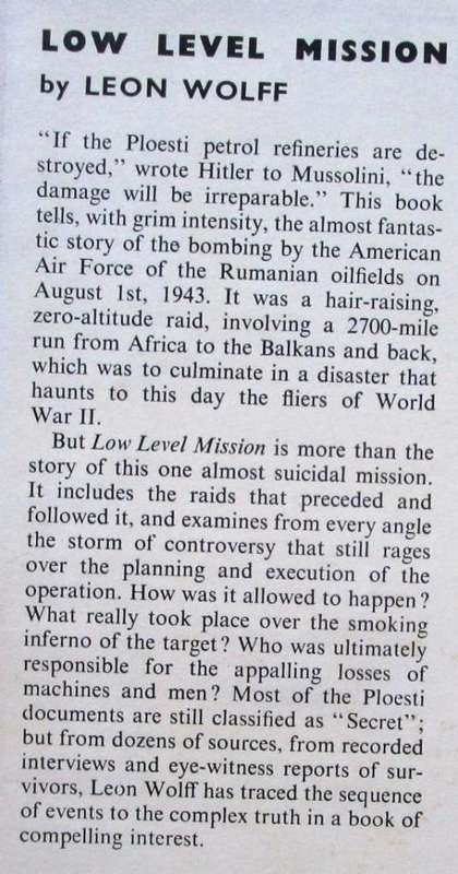 Low Level Mission the Story of the Ploetsi Raids