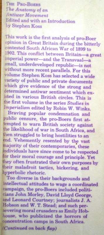 Pro-Boers: The Anatomy of an Anti-War Movement
