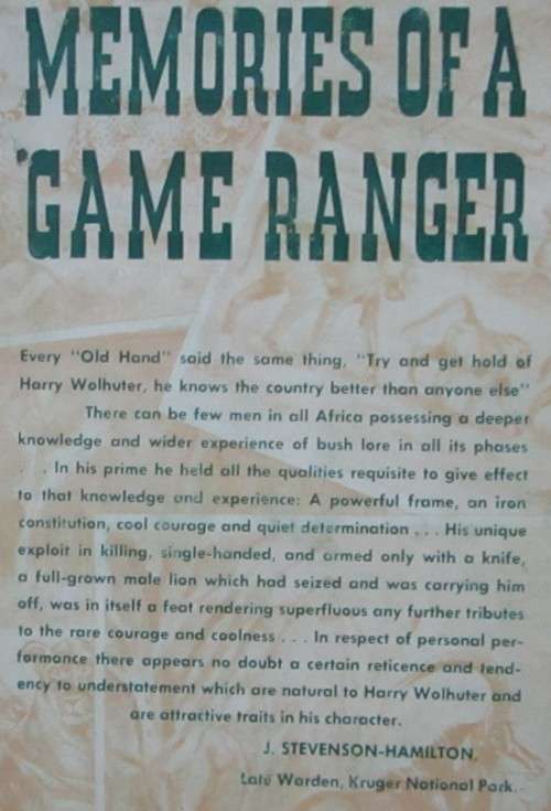 Memories of a Game Ranger