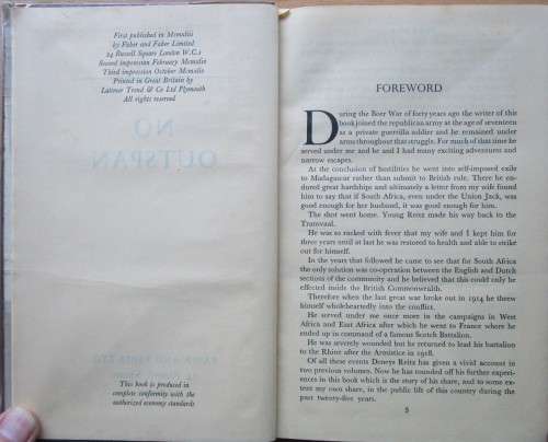 Deneys Reitz - 3 books Commando, No Outspan, Trekking On