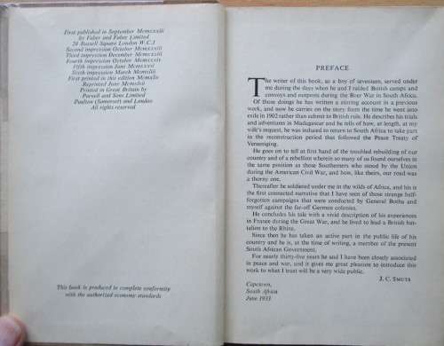 Deneys Reitz - 3 books Commando, No Outspan, Trekking On