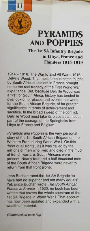 Pyramids and Poppies the 1st SA Infantry Brigade in Libya, France and Flanders 1915-1919