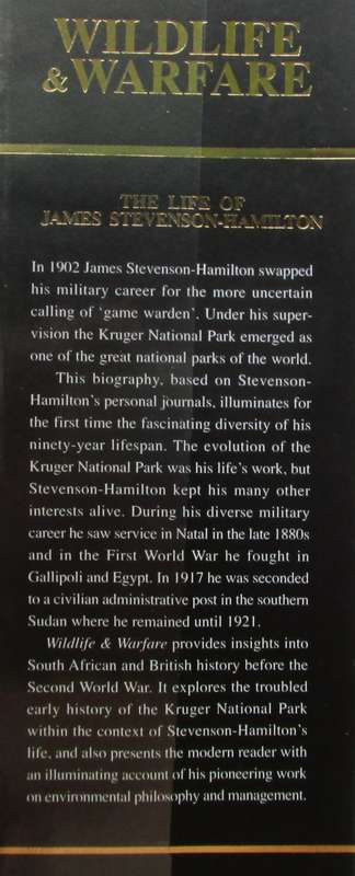 Wildlife and Warfare the Life of James Stevenson-Hamilton