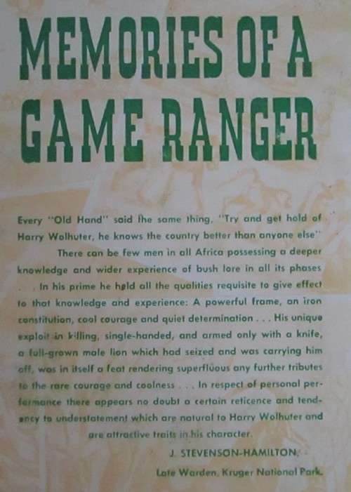 Memories of a Game Ranger