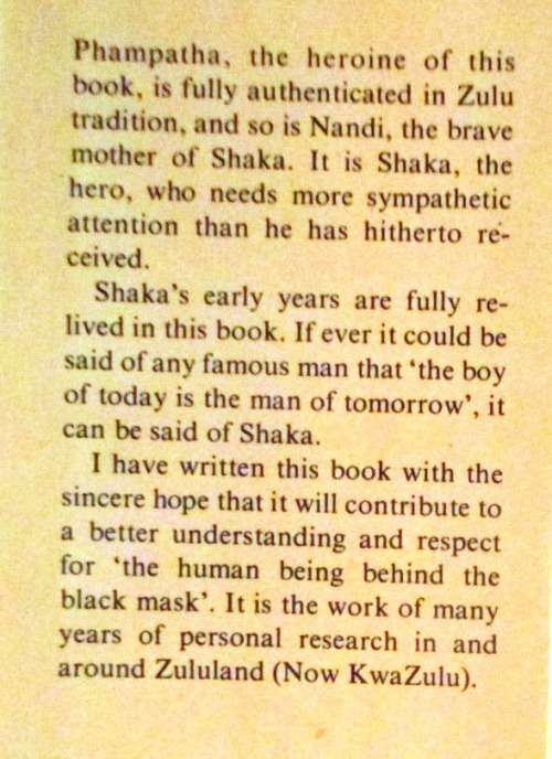 Phampatha the Beloved of King Shaka