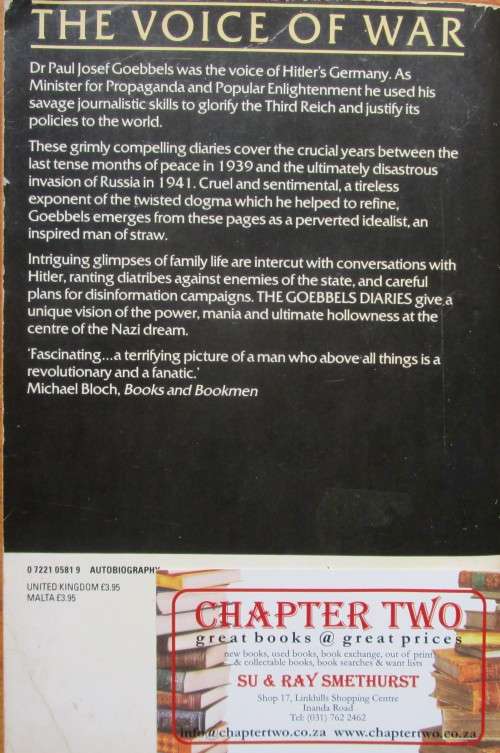 The Goebbels Diaries 1939-1941 the Historic Journal of a Nazi War Leader