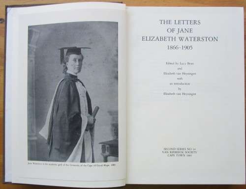 The letters of Jane Elizabeth Waterston, 1866-1905