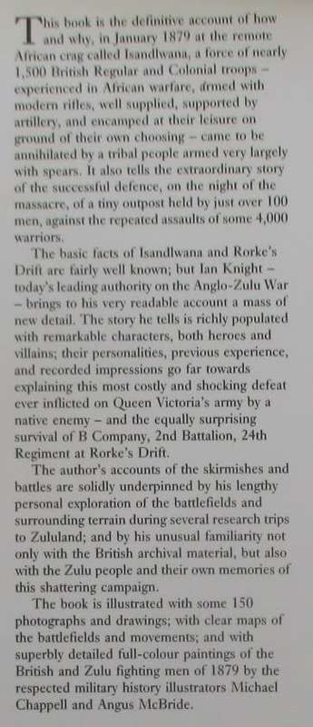 Zulu Isandlwana & Rorke`s Drift 22-23 January 1879 *** SIGNED ***