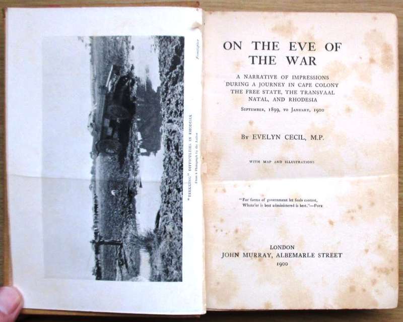 On the Eve of the War a Narrative of Impressions During a Journey in Cape Colony, the Free State, th