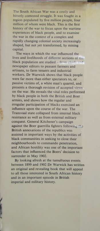 Black People and the South African War 1899-1902