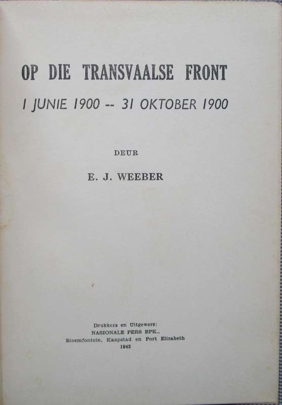 Op Die Transvaalse Front