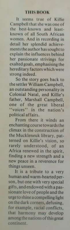 Killie`s Africa the Achievements of Dr. Killie Campbell
