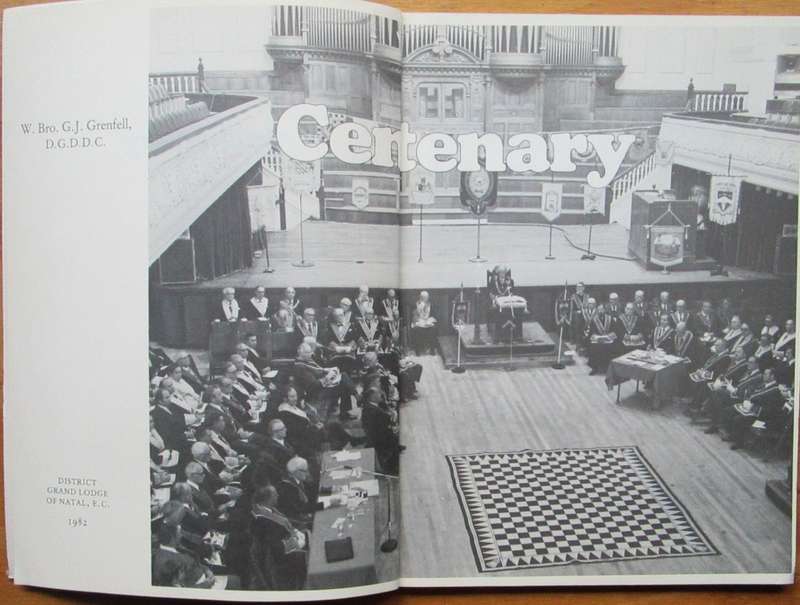 District Grand Lodge of Natal Centenary in celebration of one hundred years of District Grand Lodge