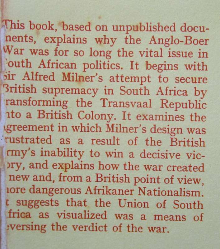 BRITISH SUPREMACY in SOUTH AFRICA 1899-1907