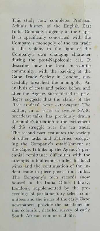 Storm In A Teacup - The Cape Colonists and the English India Company The Later Years of John Company