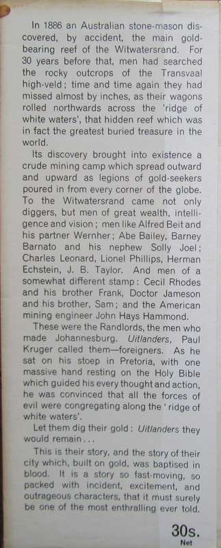 The Outlanders the Men Who Made Johannesburg