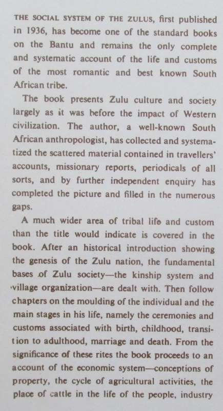 The Social System of the Zulus