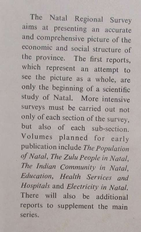 Natal Regional Survey Volume One: Archeology and Natural Resources of Natal