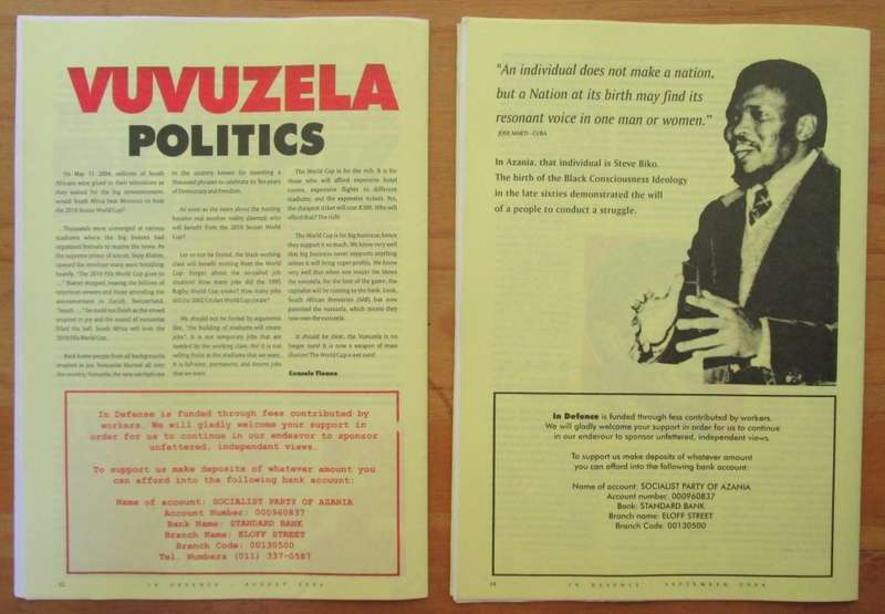 IN DEFENCE Vol. 1 No. 1 & No. 2