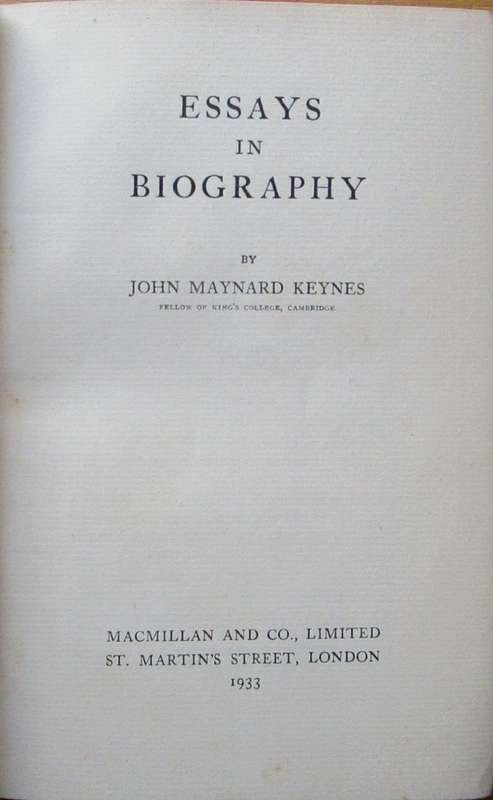 Essays in Biography