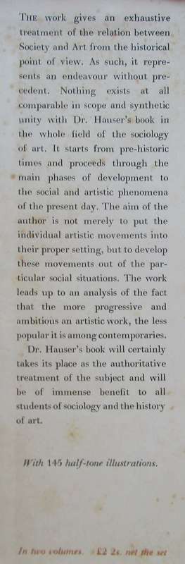 The Social History of Art: Volume I & II