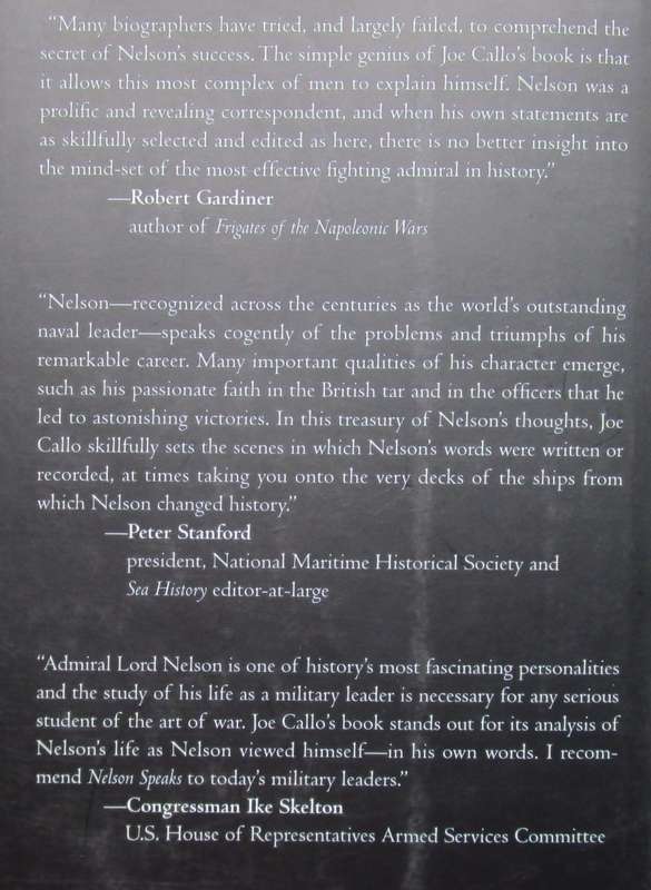 NELSON SPEAKS: Admiral Lord Nelson in His Own Words