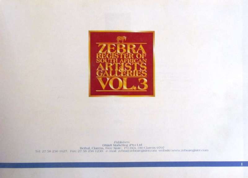 Zebra Register of South African Artists & Galleries Vol.3