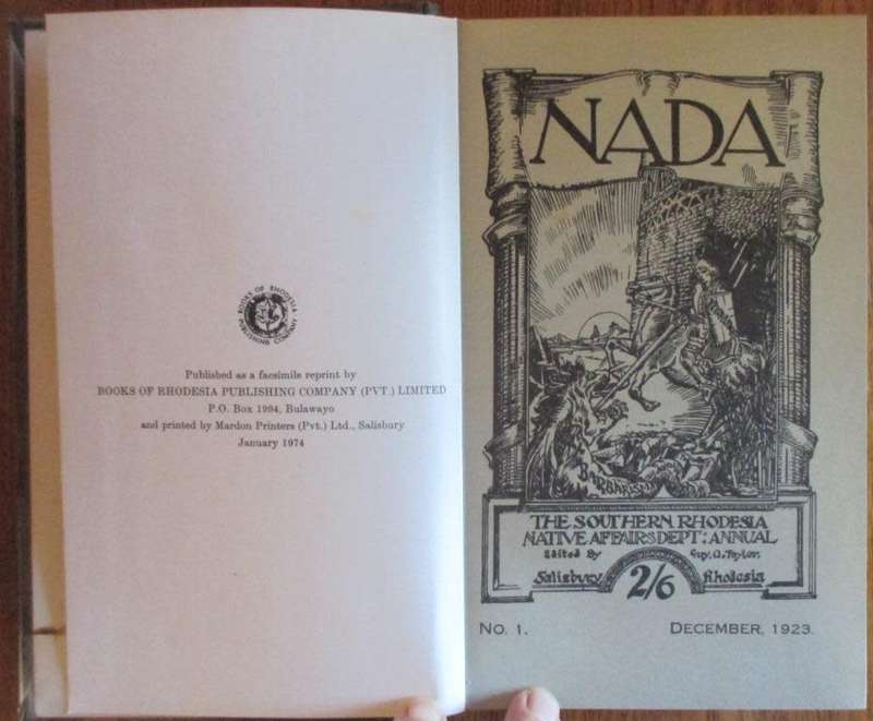 NADA: The Southern Rhodesia Native Affairs Department Annual