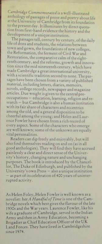 Cambridge Commemorated: An Anthology of University Life
