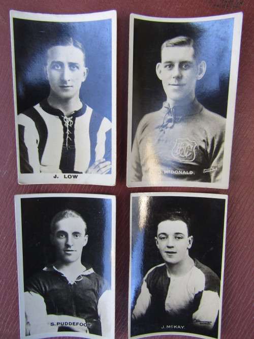SOCCER COLLECTORS CARDS - EARLY 1900`s / Lot of 4 cards.