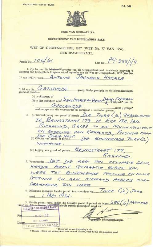 GROUP AREAS ACT, 1957 - RARE POLITICAL HISTORY DOCUMENTS!