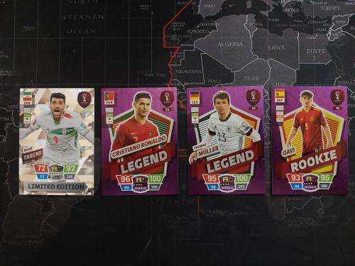 Panini Adrenalyn XL - FIFA World Cup 2022 Qatar -  Limited Edition & Legend Trading Cards (4 Cards)
