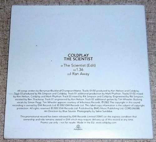 COLDPLAY The Scientist Import 3 track Promo CD single