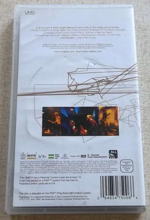 COLDPLAY Live 2003 UMD for PSP