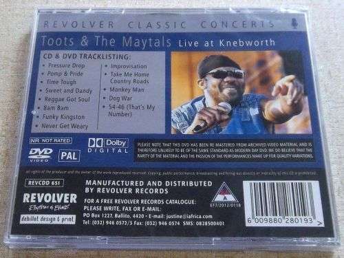 TOOTS & THE MAYTALS Live at Knebworth `GLASTONBURY` CD+DVD Combo