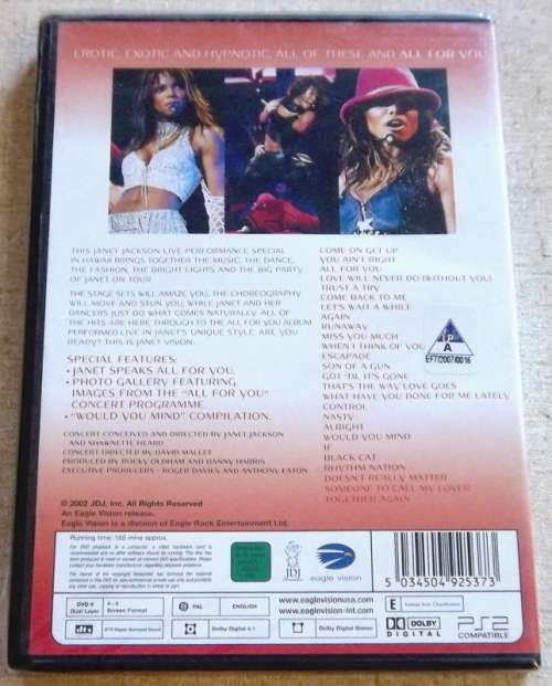 JANET JACKSON Live In Hawaii DVD