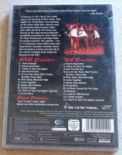 KE & TINA TURNER The Legends Live In `71 CD+DVD