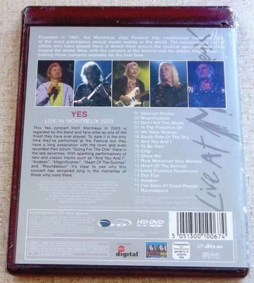 YES Live At Montreux 2004 HD DVD