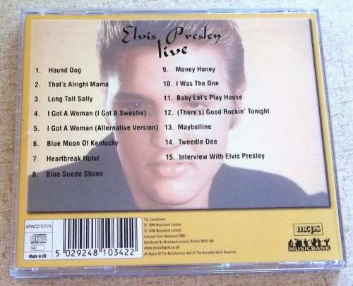 ELVIS PRESLEY Live Import CD