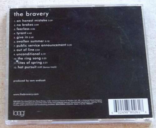 THE BRAVERY The Bravery *includes An Honest Mistake*