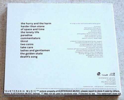 CITY AND COLOUR The Hurry and the Harm Promo CD [Alex Newport of Alexisonfire]