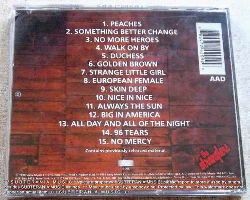 THE STRANGLERS Greatest Hits 1977 1990 US Cat# EK 47081