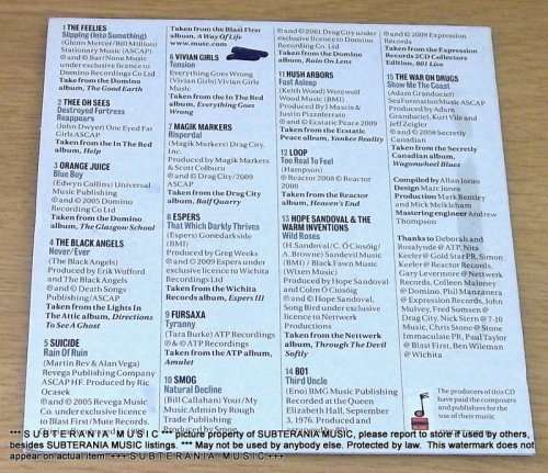 VARIOUS 15 bands inspired by the Velvet Underground Cardsleeve
