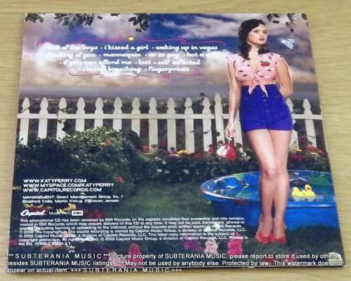 KATY PERRY One of the Boys Advance CD Cardsleeve