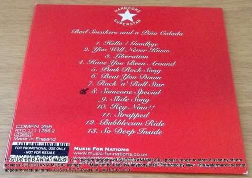 HARDCORE SUPERSTAR Bad Sneakers And A Pia Colada Promo Cardsleeve
