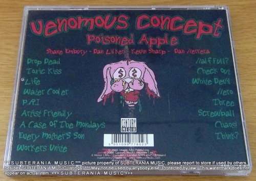 VENOMOUS CONCEPT Poisoned Apple SIDE PROJECT OF Napalm Death and Brutal Truth members